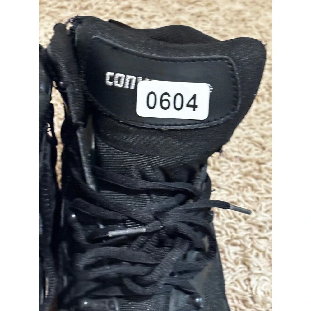 Converse Mens Rapid Response Tactical Boots Leather Safety Toe Black Sz 10.5 M